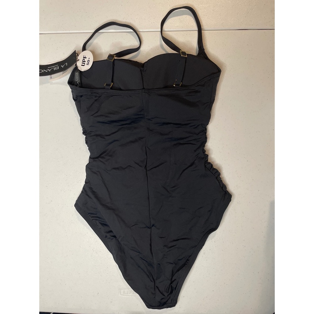 La Blanca Women's One Piece Swimsuit Island Goddess Shirred Side, 6 - Picture 4 of 6